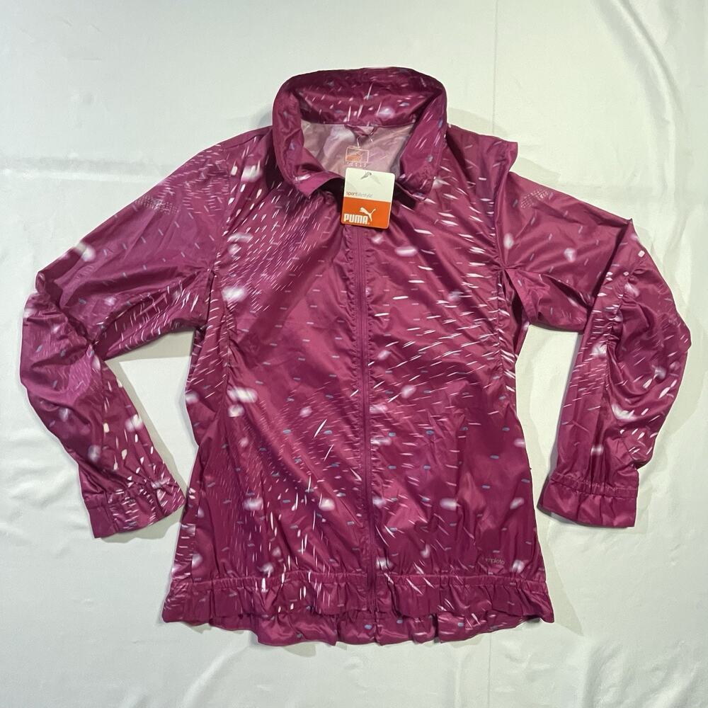 NWT PUMA Lightweight Windbreaker Running Jacket Festival Fuchsia Women’s Medium